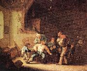 OSTADE, Adriaen Jansz. van Barber Extracting of Tooth sg oil painting